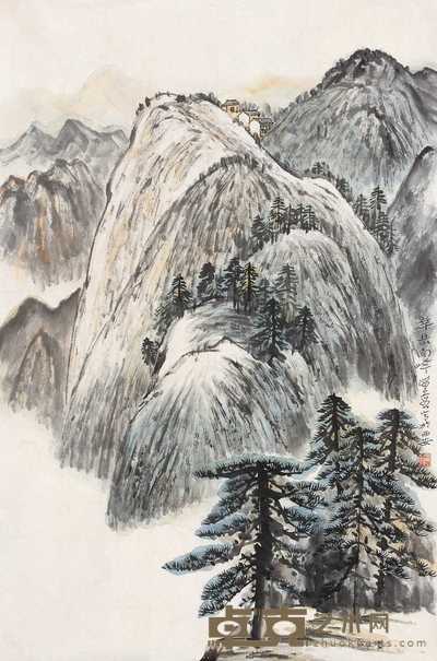 何海霞  华岳南峰 镜心 69×45cm